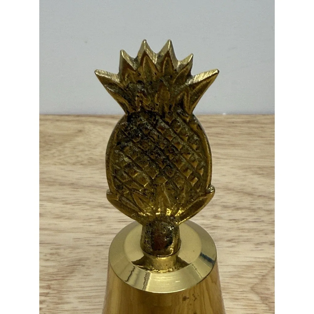Vintage Brass Bell With Pineapple Top Made In India ‎ #14